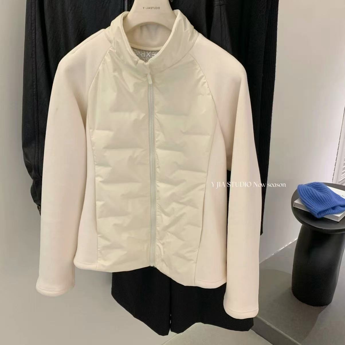 立领石墨烯加绒保暖轻薄排骨保暖羽绒服 Y62506