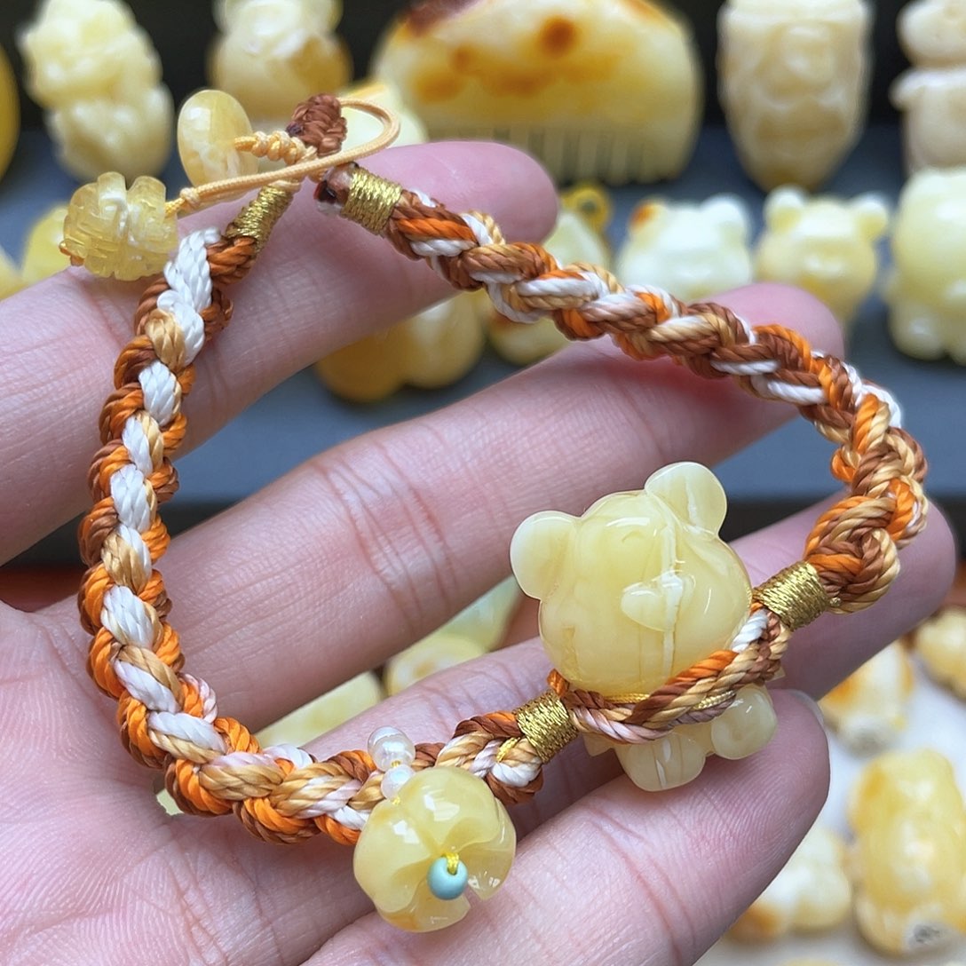 琥珀裸石未镶嵌蜜蜡