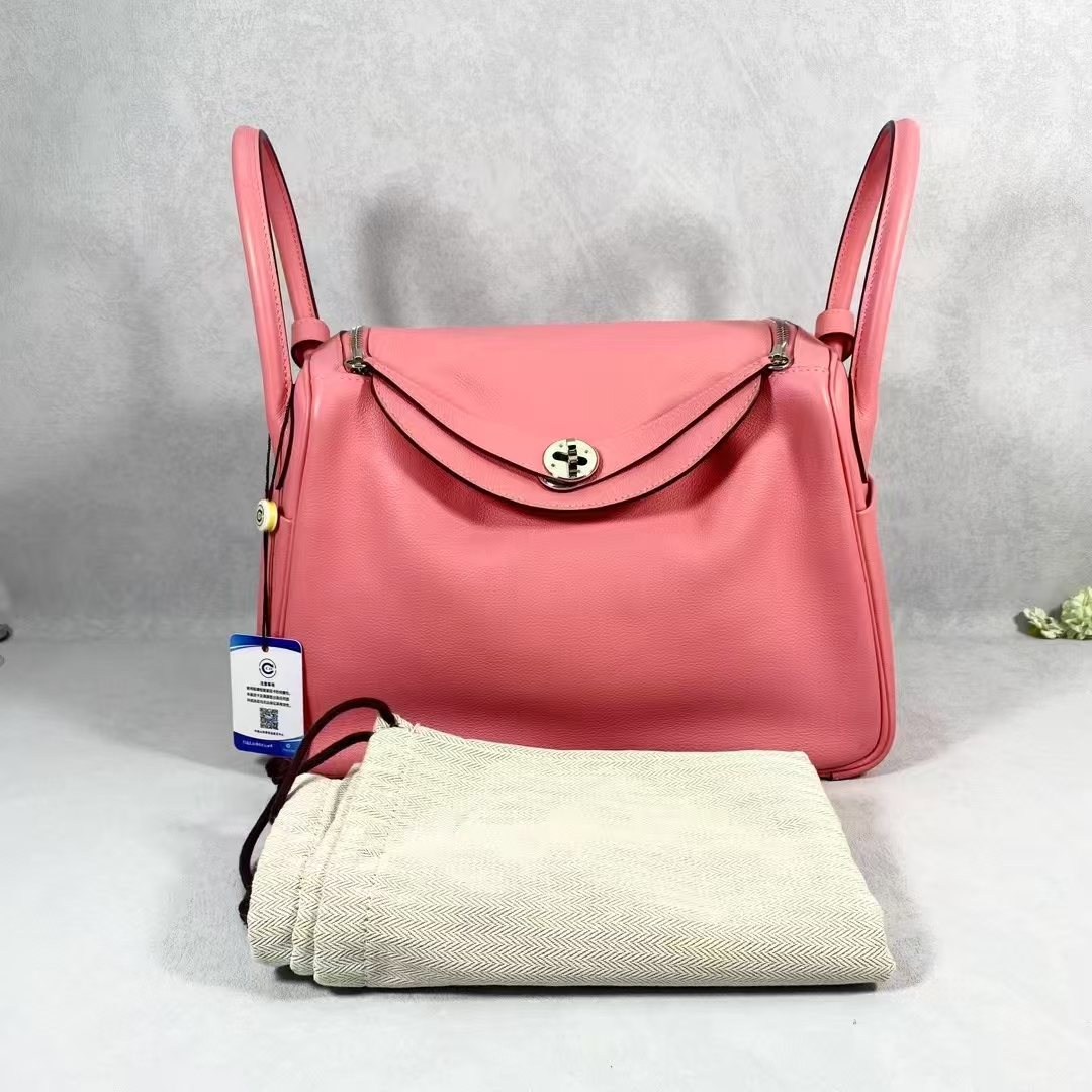 95新 Hermes/爱马仕 lindy30 银扣D刻 手提包 单肩包05-05