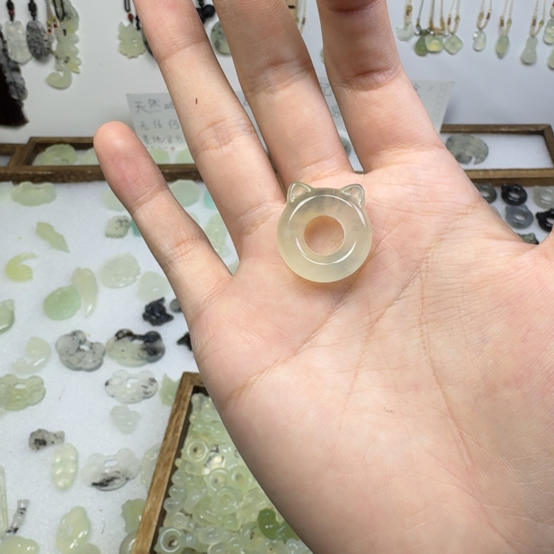 诶***嘿蛇纹石玉未镶嵌直播间选