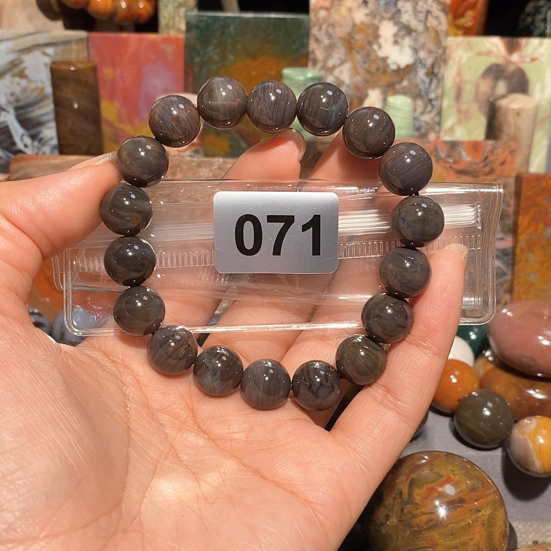 未镶嵌天然北票硅化玉手串卡12硅化玉