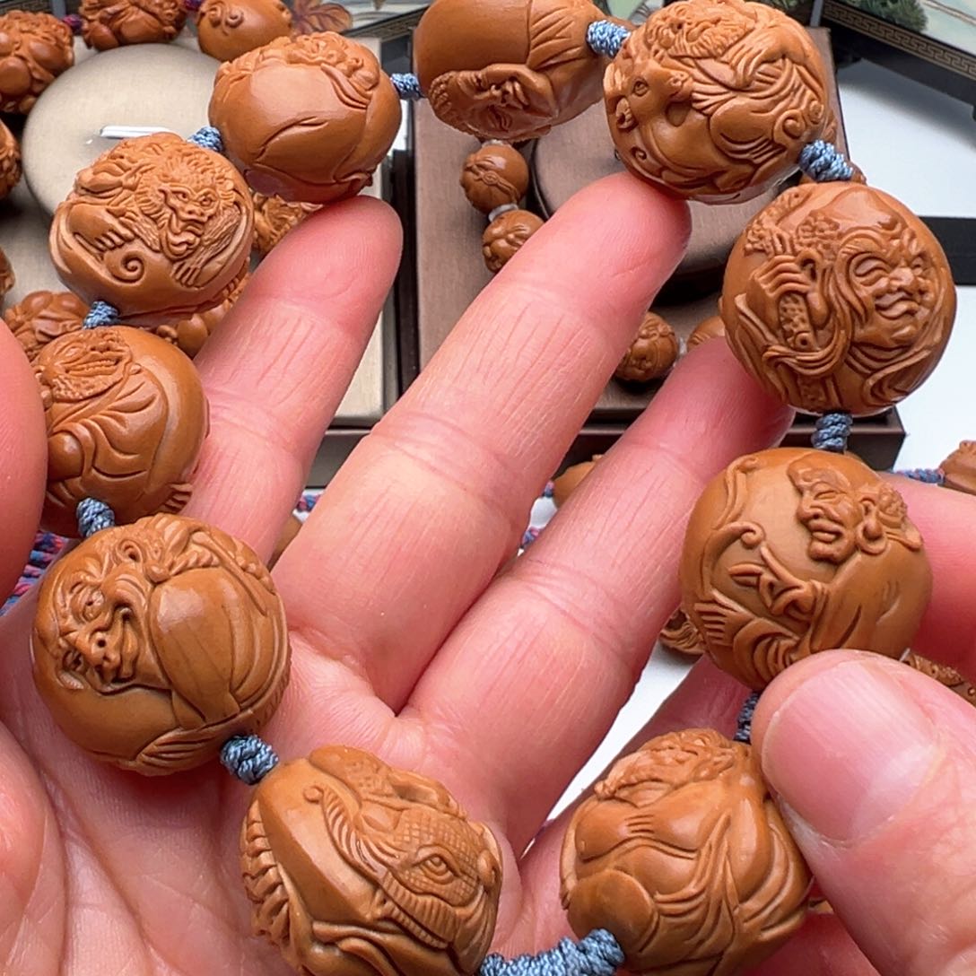 手串/手链橄榄核浮雕十八罗汉