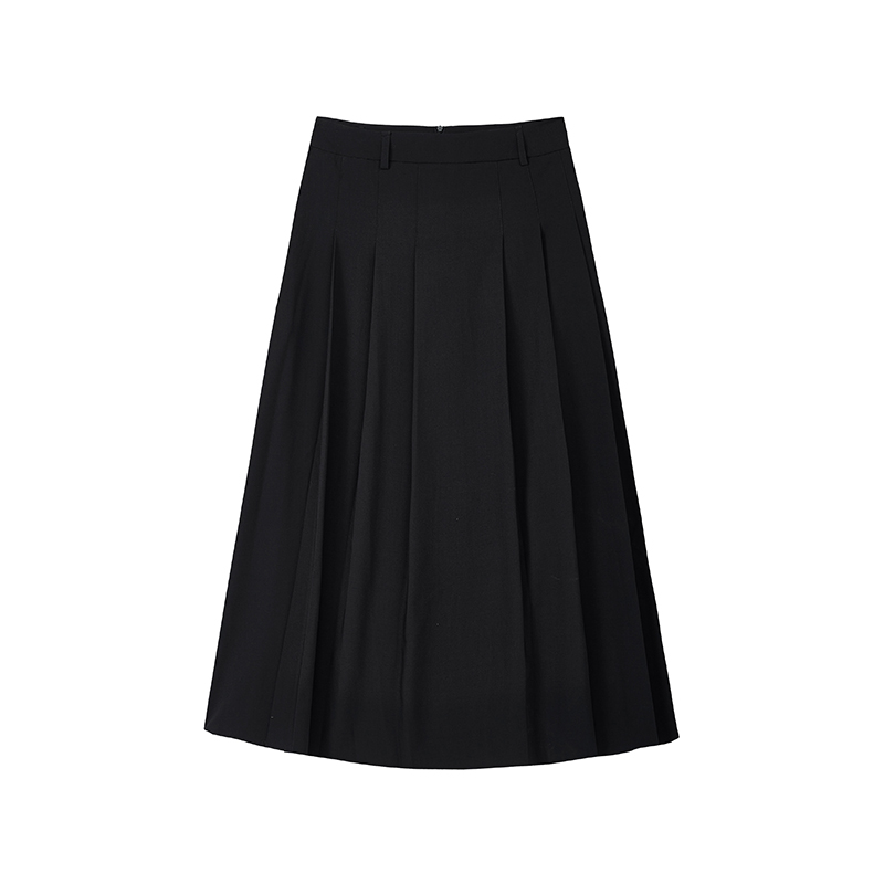 【达人专属】时尚压褶裙摆裙子N2304