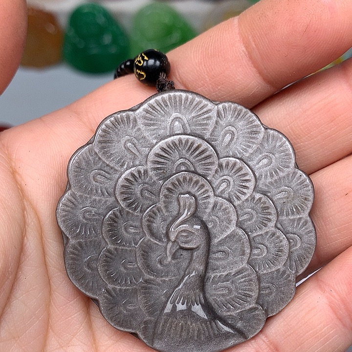 喜***蓝黑曜岩未镶嵌颈饰