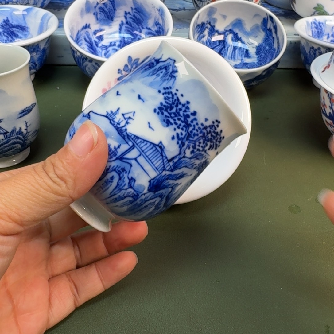 陶景德镇纯手绘茶具圆圆223