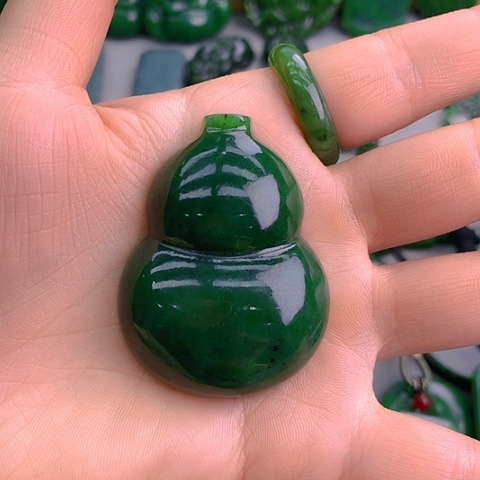未镶嵌和田玉挂件黛*葫芦