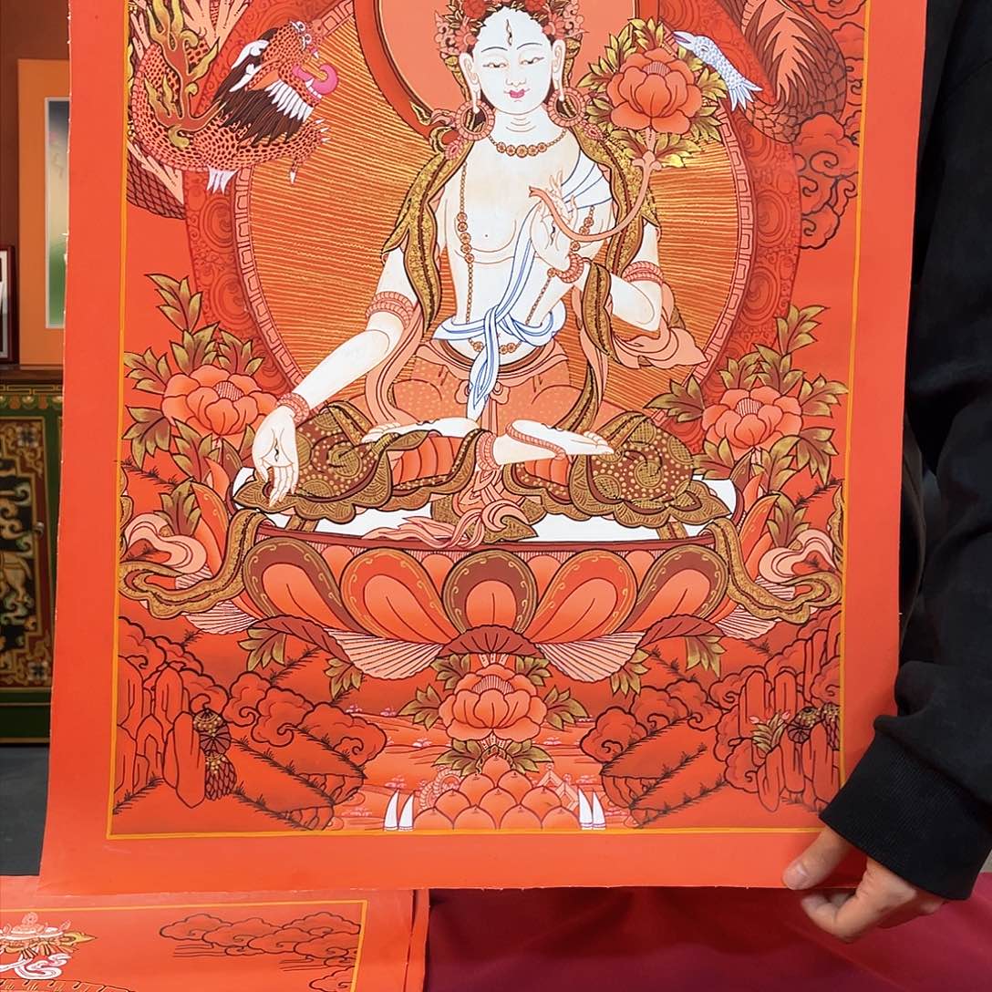 装裱画40×60白妈妈纯手绘