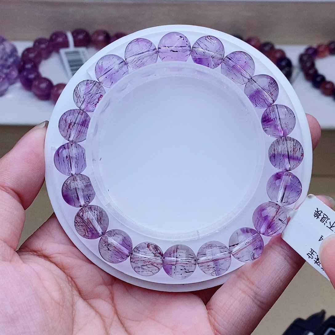 未镶嵌手链水晶紫超七9