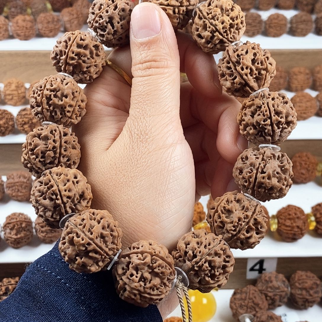 金刚菩提手串原生态5瓣梅花蜂窝