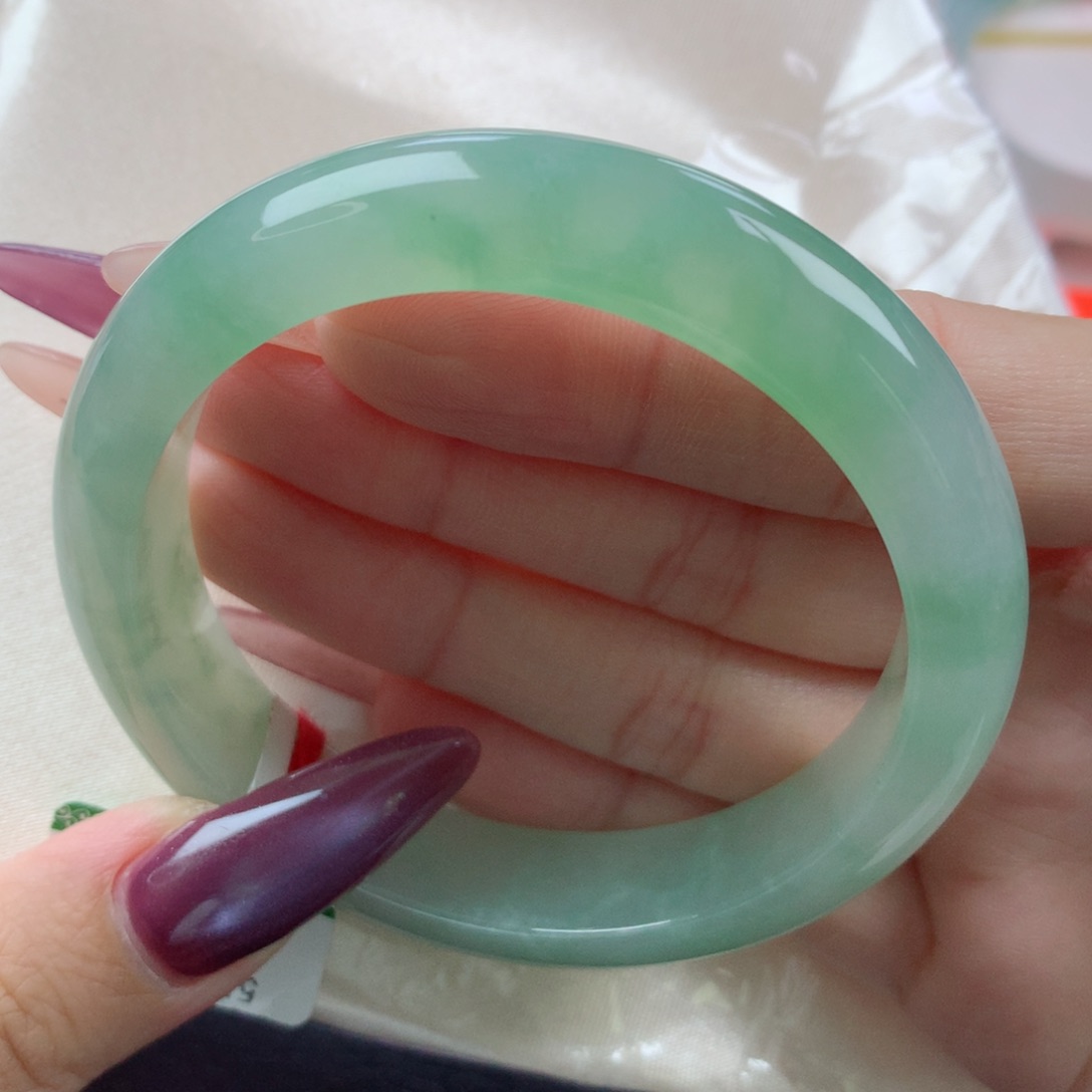 未镶嵌手镯翡翠缅甸天然翡翠A货55.6