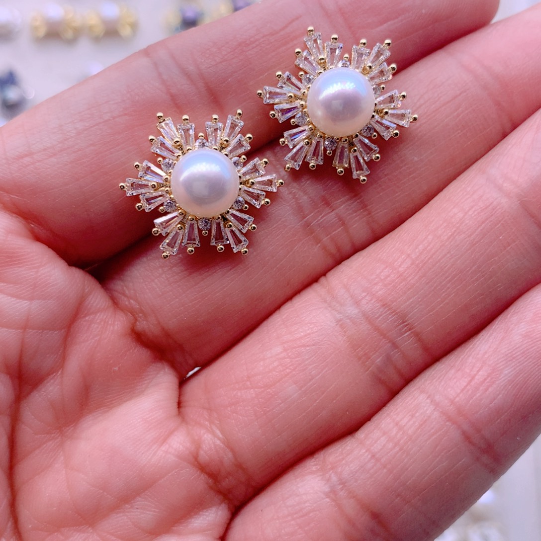 耳饰淡水珍珠合金