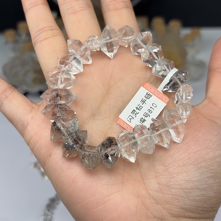 水晶手链未镶嵌双尖闪灵钻手链