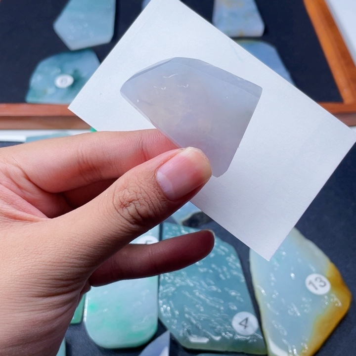 未镶嵌定制翡翠白月光糯冰小料