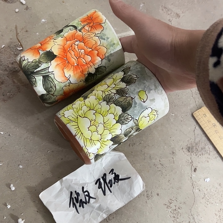 满38包邮 景德镇幸运花盆