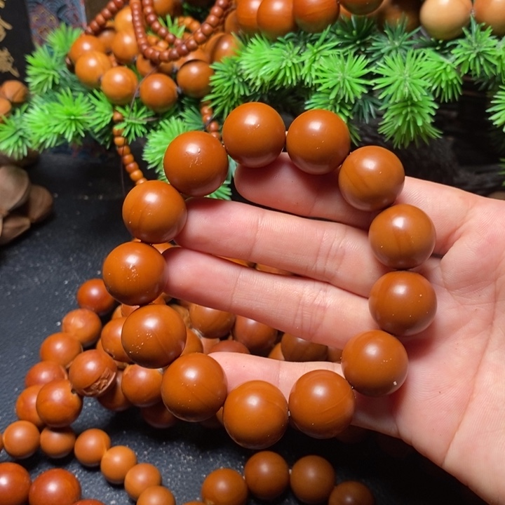 橄榄核手串1.7铁核光珠