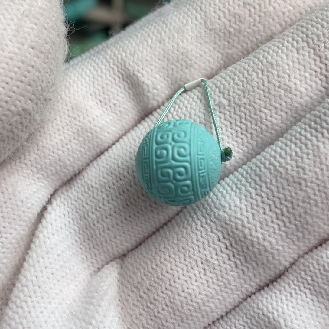 绿松石未镶嵌精品回纹圆珠2