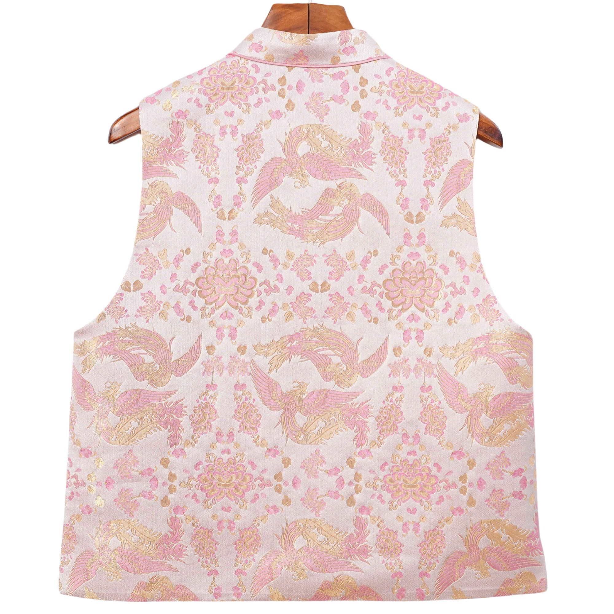 【司瑶】桑蚕丝宋锦马夹中式印花中国风复古提花马甲YZGPF25126