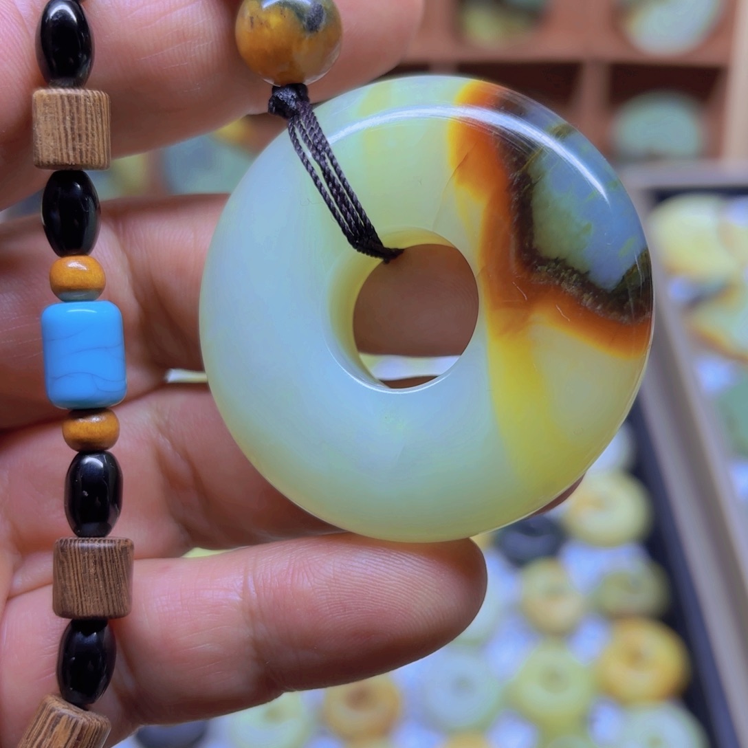 岫玉岫玉平安扣未镶嵌