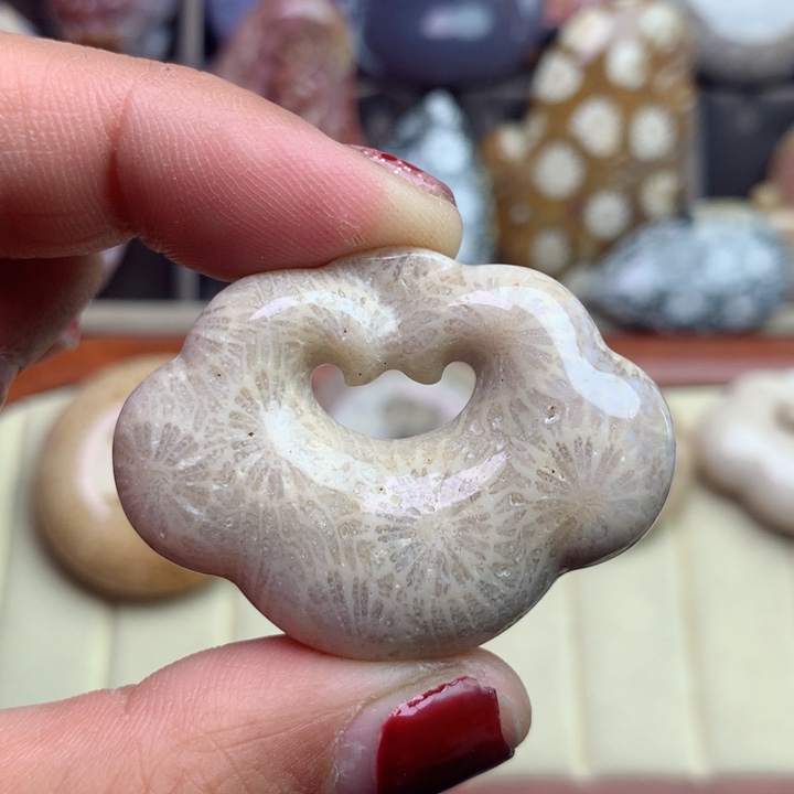 硅化珊瑚（珊瑚玉）颈饰未镶嵌