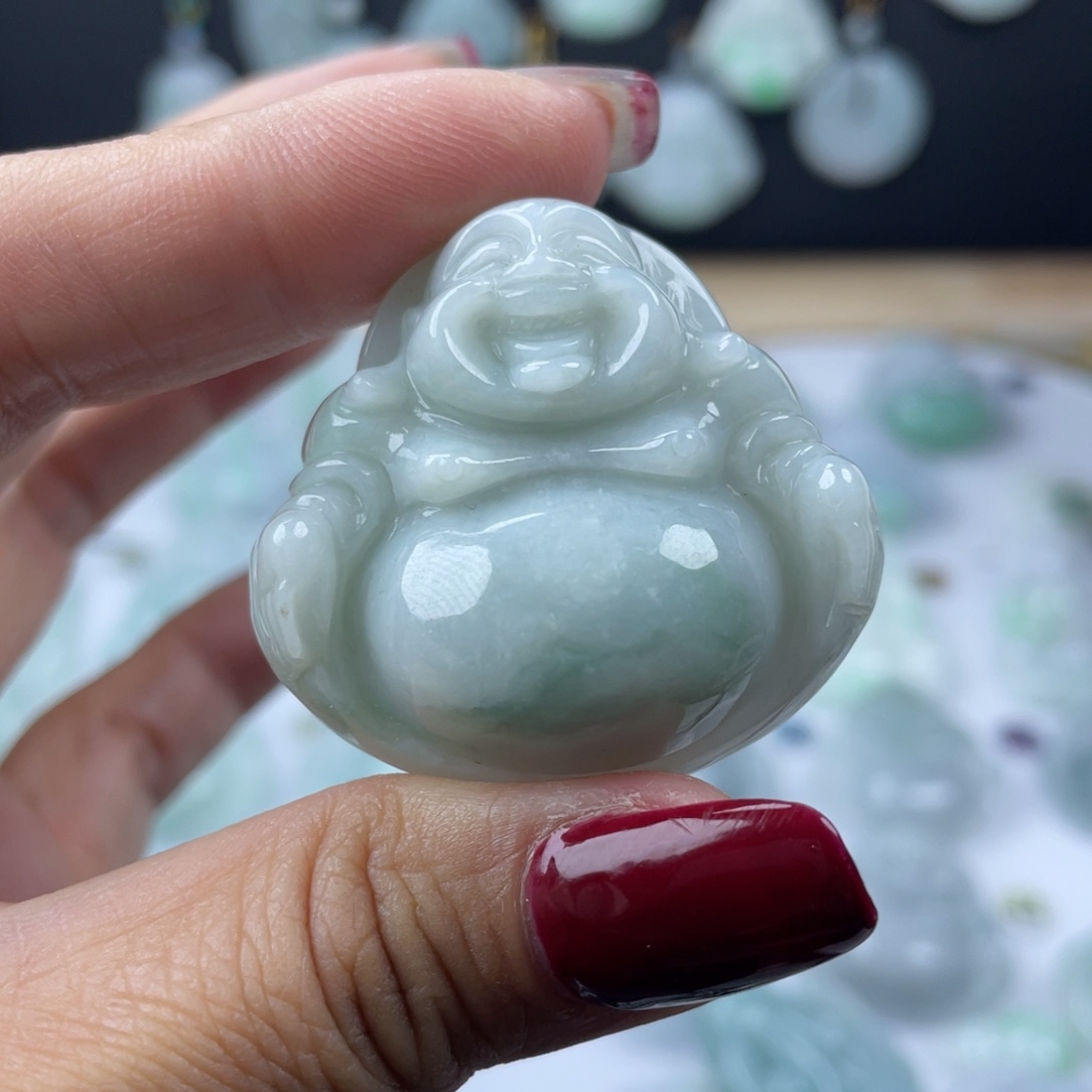 独***二翡翠未镶嵌项圈佛公