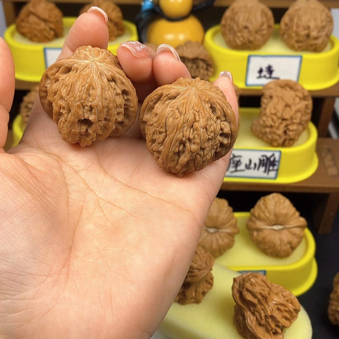 核桃磨盘 文玩/木作/... 文玩把件/