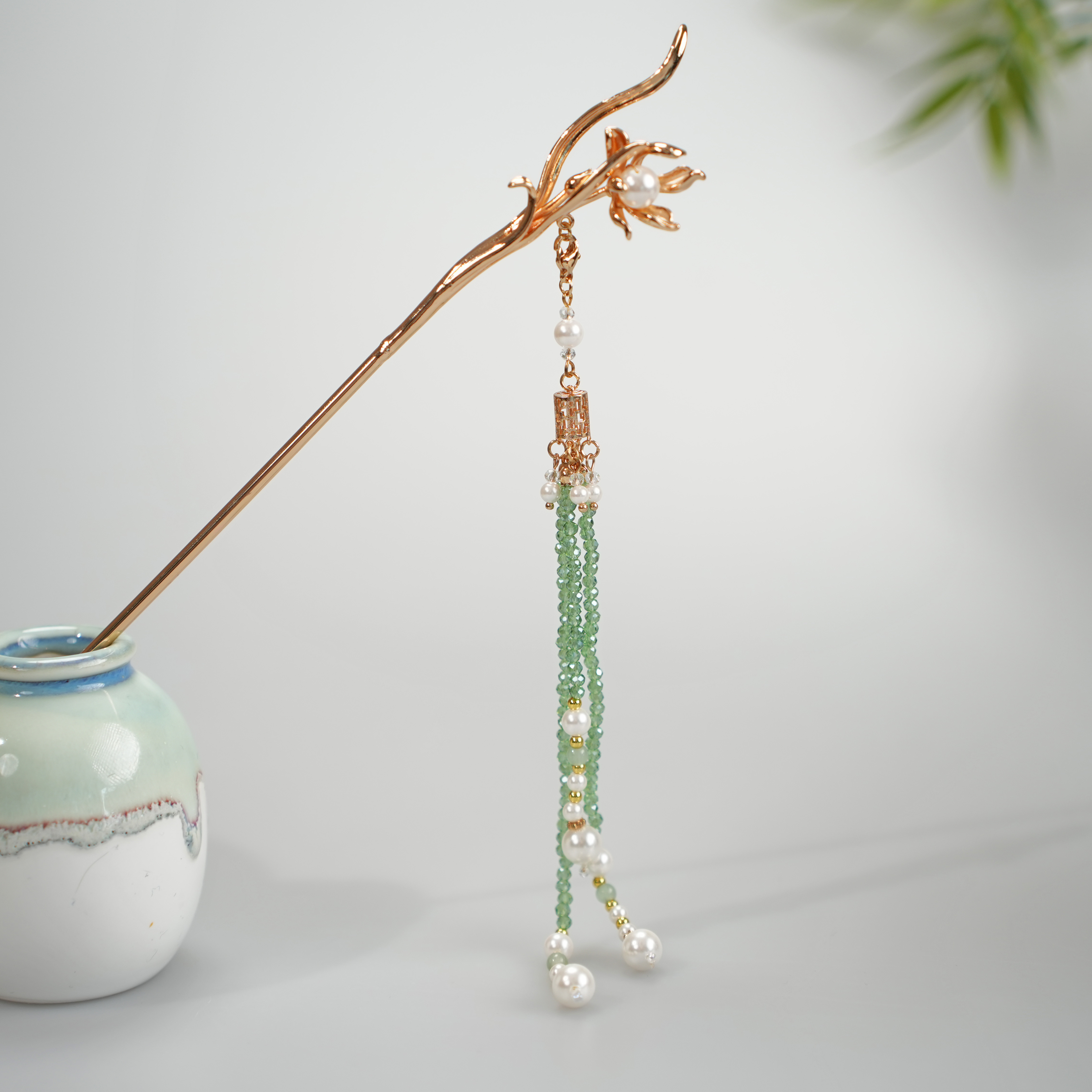 古悦倾城【新兰花发簪】古风长流苏发簪中国风汉服配饰中式古典发饰