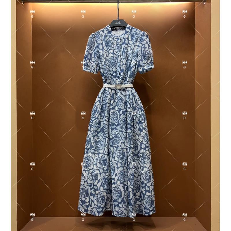 【瑶】春夏丨设计师夏季显瘦印花女士连衣裙 GS-55181