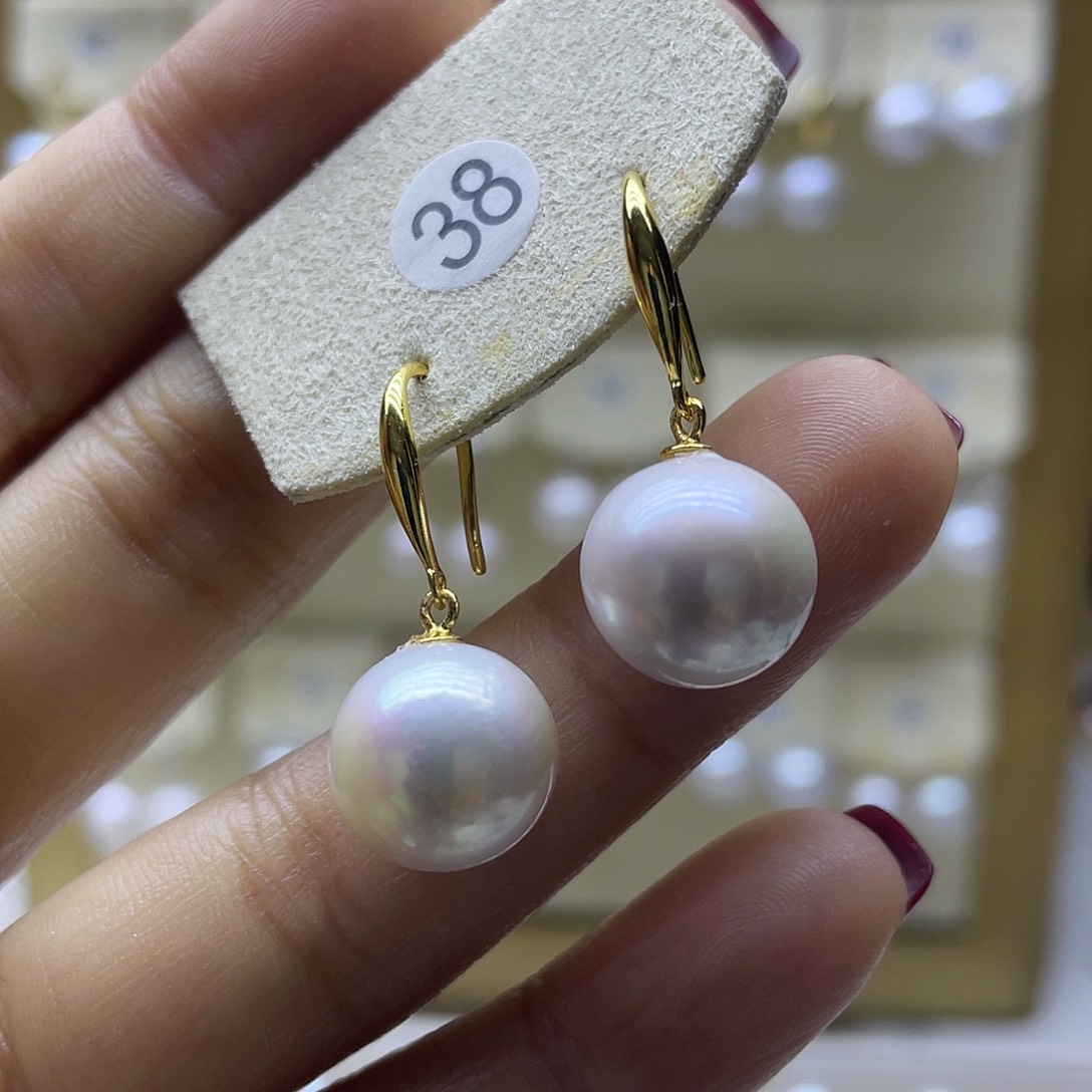 淡水珍珠耳饰银S925镶嵌