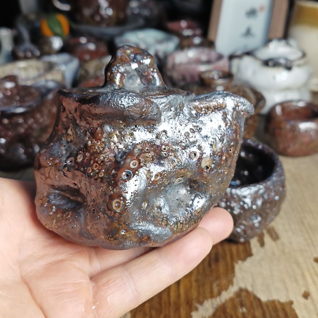 盛***珠志野柴烧手捏宝瓶