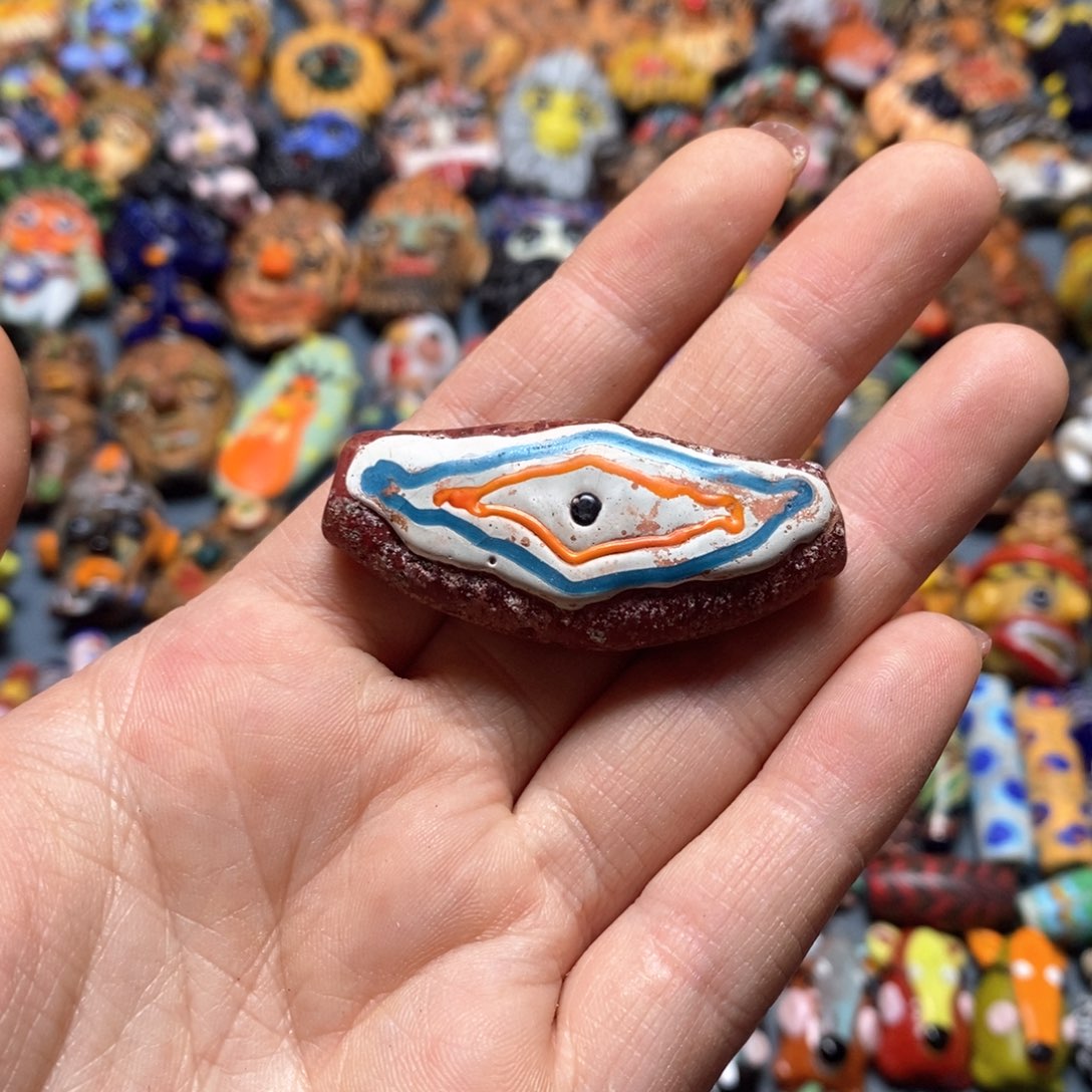 琉璃颈饰印度尼西亚老琉璃