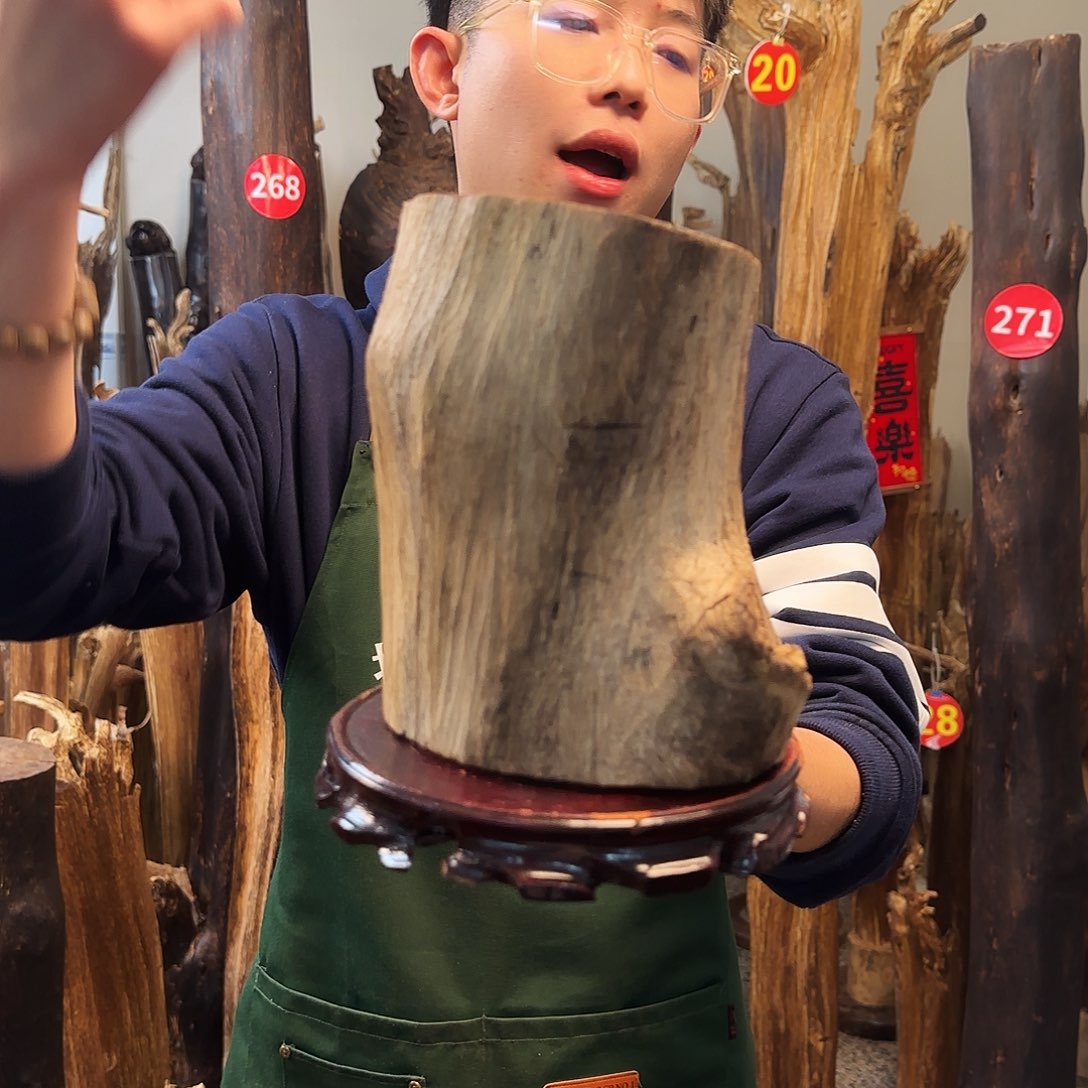 沉香摆件天然沉香原木摆件➕底座