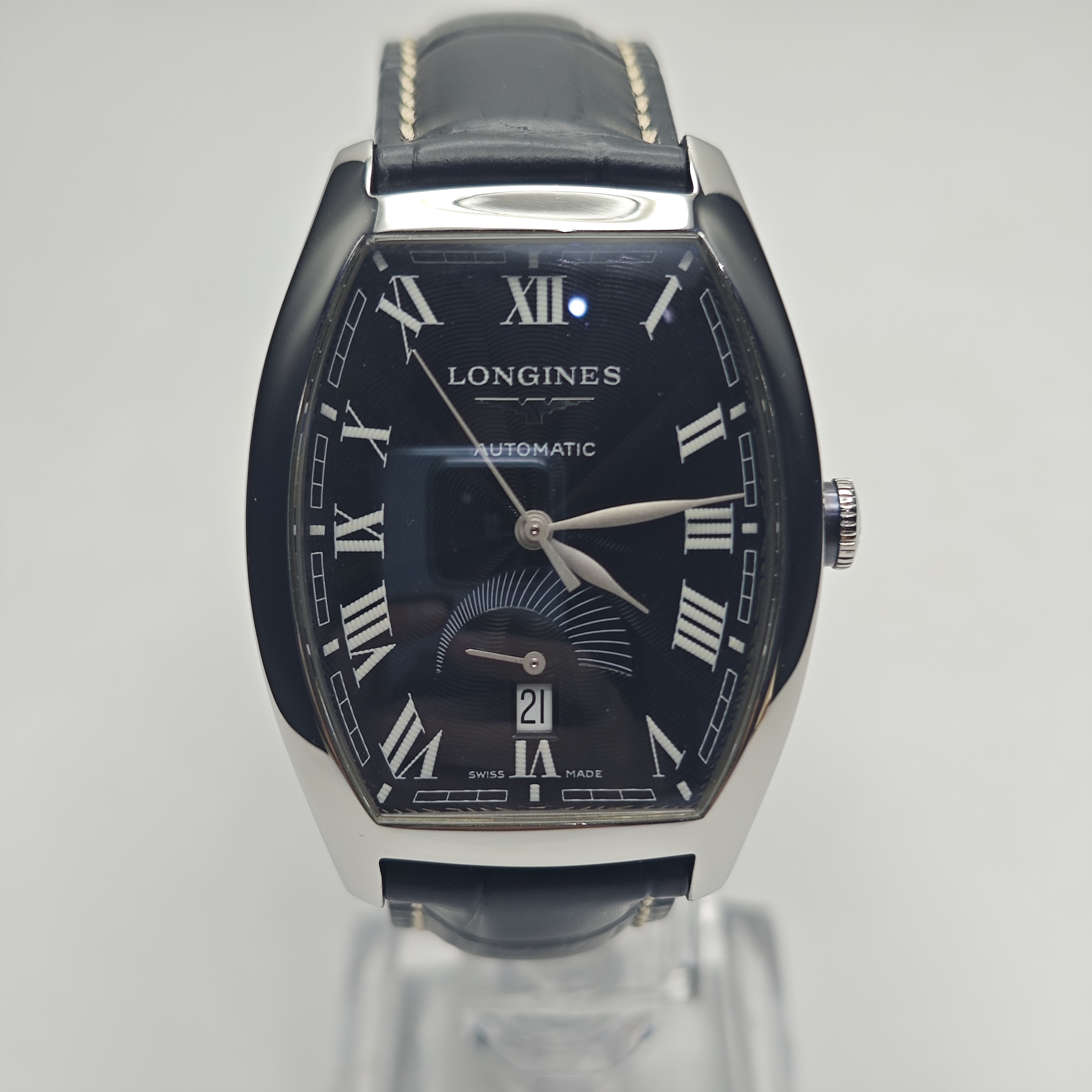 95新 Longines/浪琴 浪琴酒桶大嘴表径33✘38mm工价21300