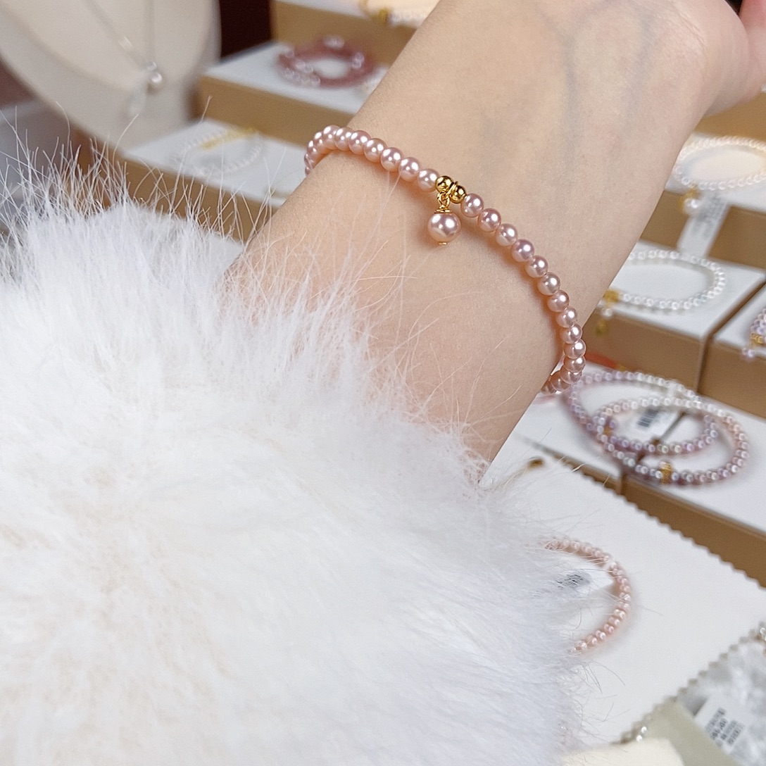 淡水珍珠手绳银S925镶嵌