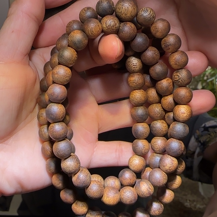 手串沉香海南老白棋09链子40克+