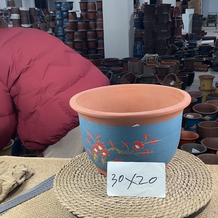 红陶紫砂花盆紫砂