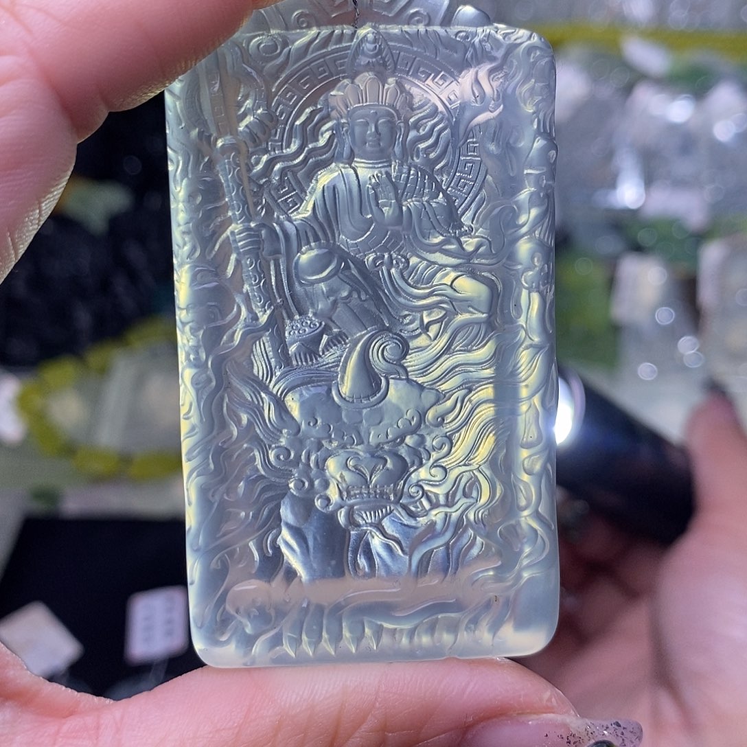 蛇纹石玉颈饰未镶嵌福****陈