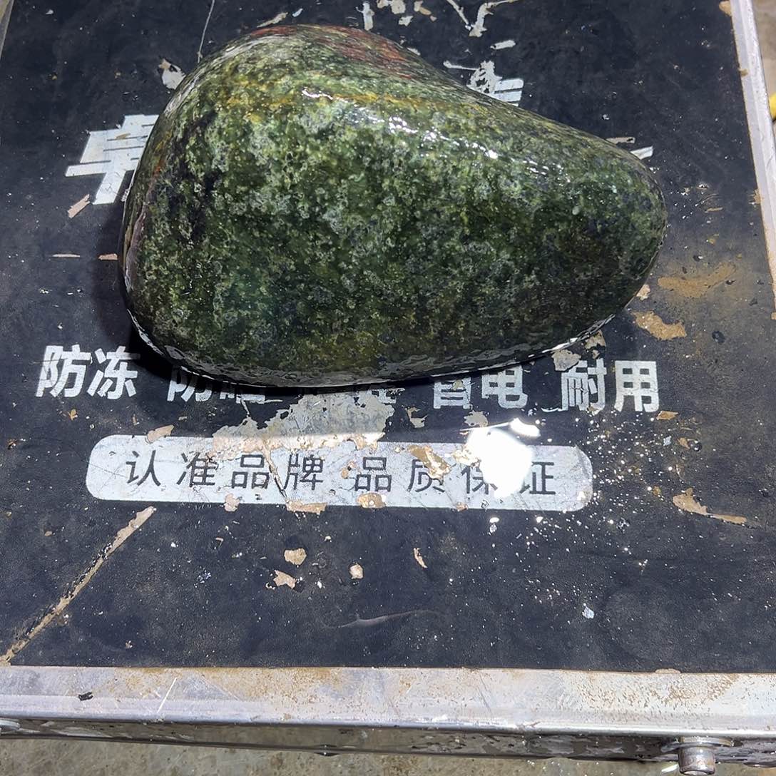 未镶嵌蛇纹石玉西藏藏玉药王石户*