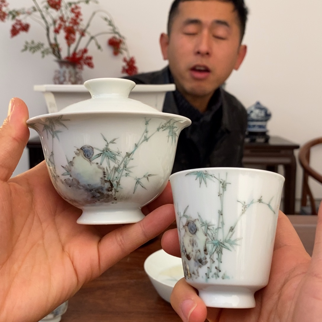 飞*宋墨文人雅器盖碗单杯