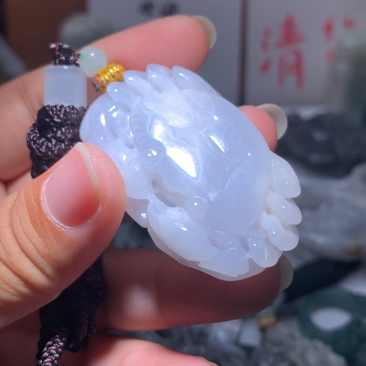 翡翠未镶嵌颈饰保真天然A货翡翠