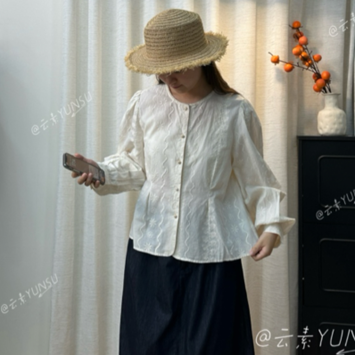 25秋新款 【棉系刺绣】  长袖刺绣 柔软细腻舒适 百搭时尚潮流 