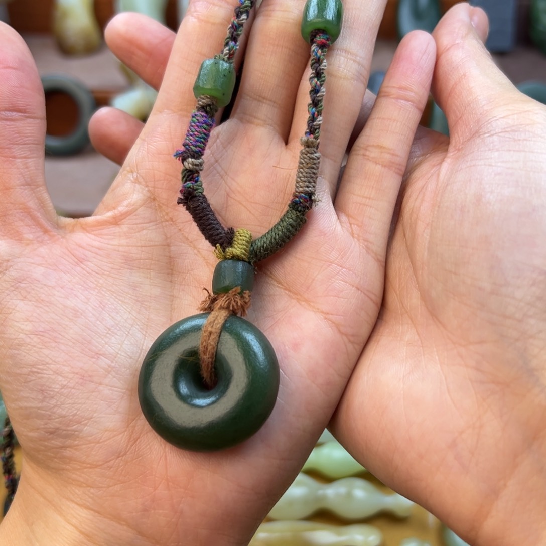 和田玉（碧玉）手链未镶嵌