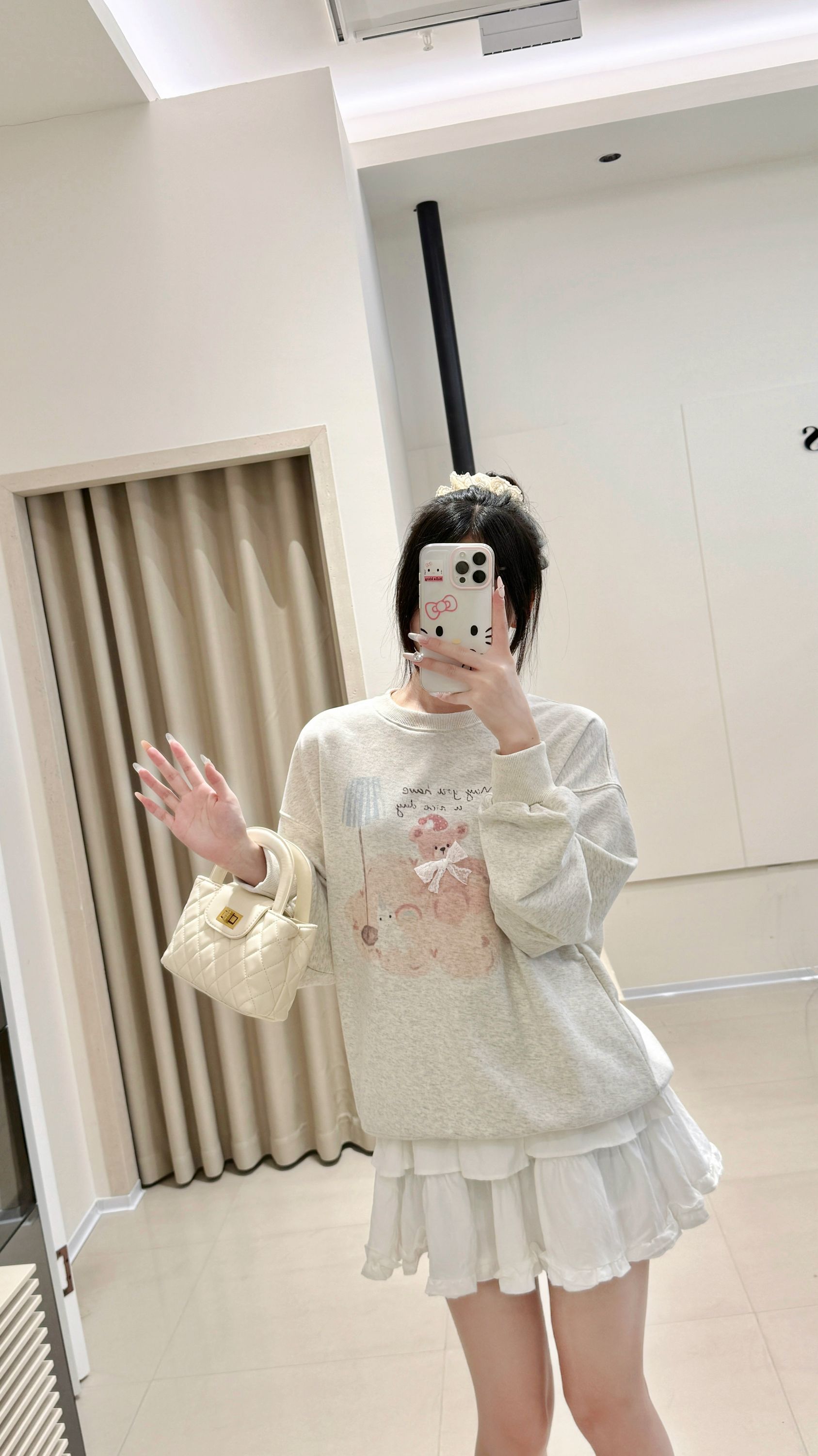 韩系宽松甜美风卡通字母印花长袖卫衣2025秋新款