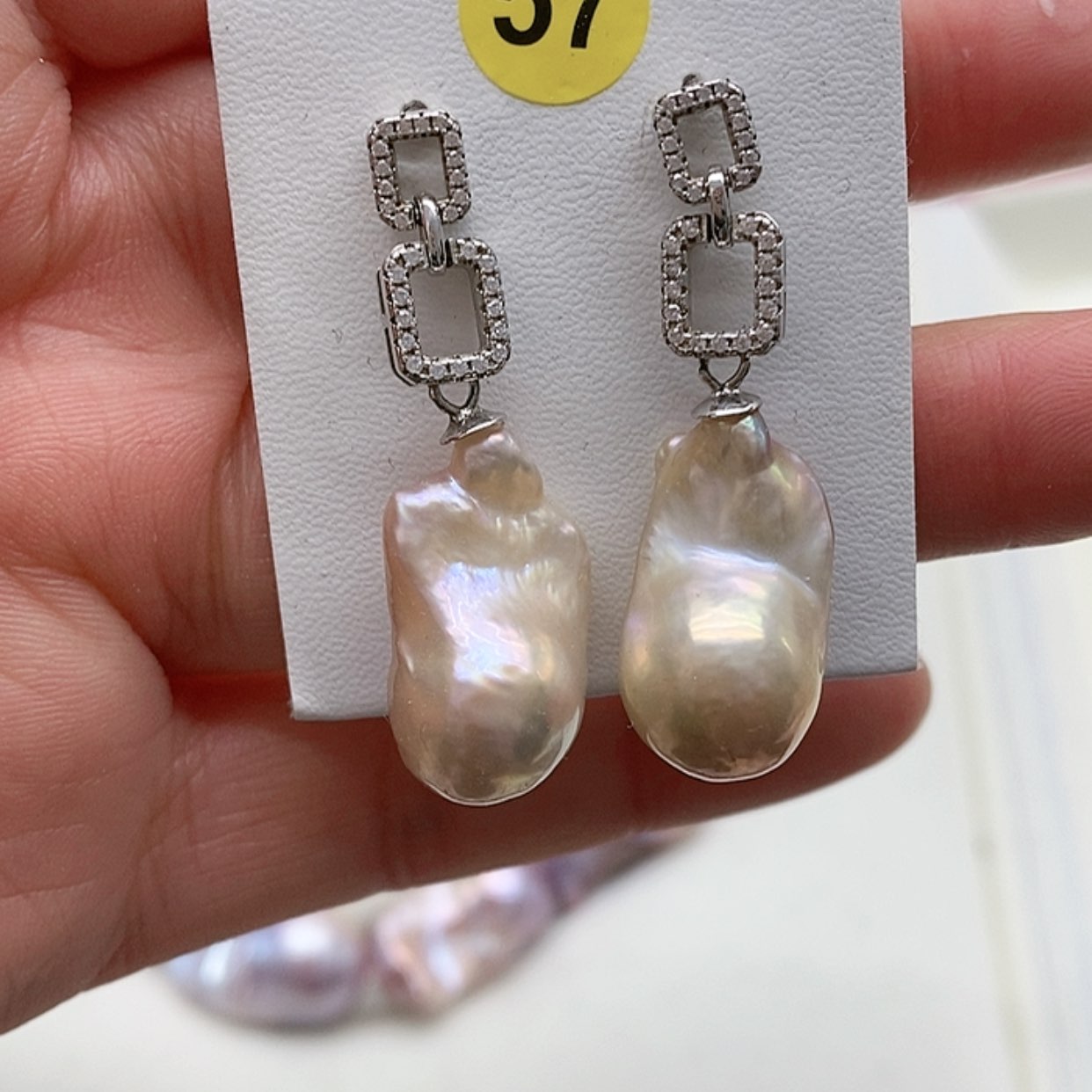 【闪购商品】淡水珍珠耳饰银S925镶嵌