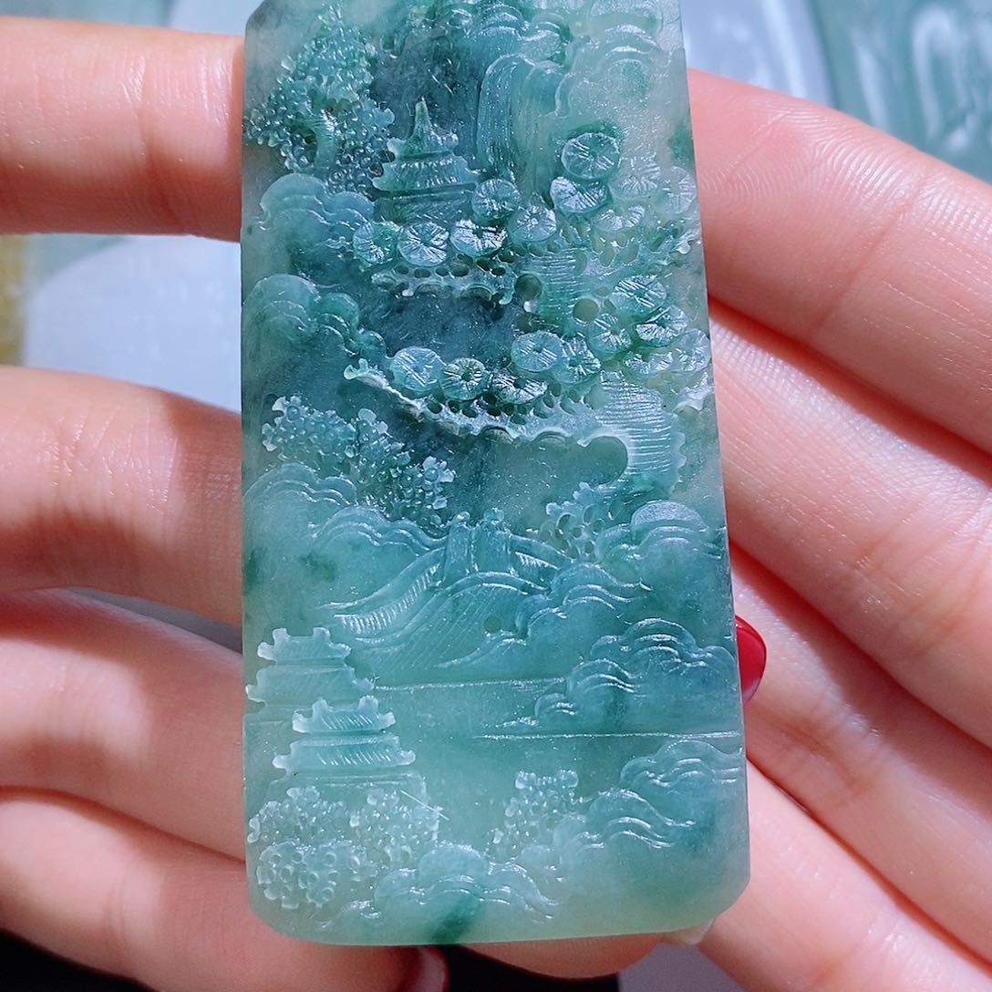 定制翡翠未镶嵌毛货不支持退货下单需确认抛光