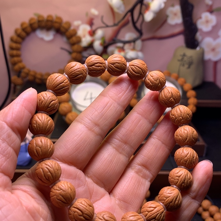 桃核手串圥*龙纹桃核