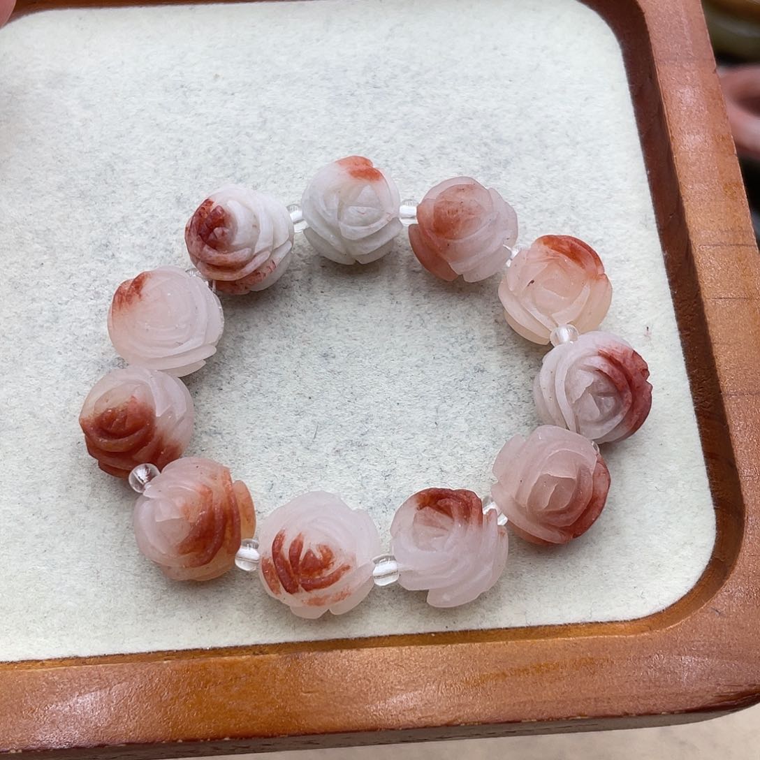 石英质玉圈口齐全银S925镀金镶嵌