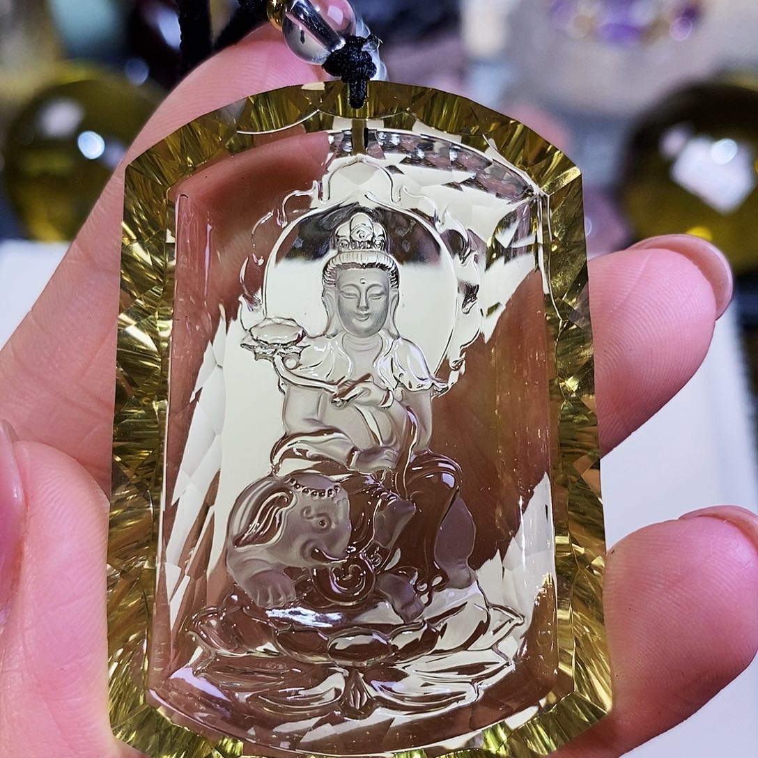 水晶天然水晶吊坠漂亮未镶嵌沧***笑