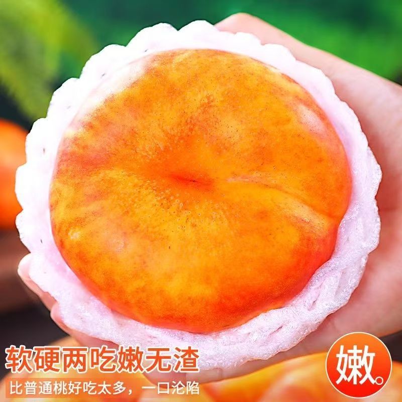 蒙阴彩虹油蟠桃新鲜应季水果皮薄甜嫩多汁