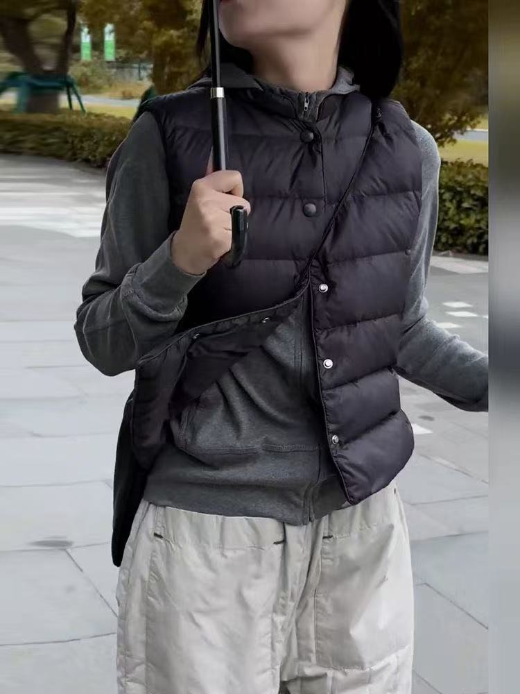 韩系时尚潮流保暖马甲棉服女冬季新款无袖宽松显瘦通勤百搭外套潮