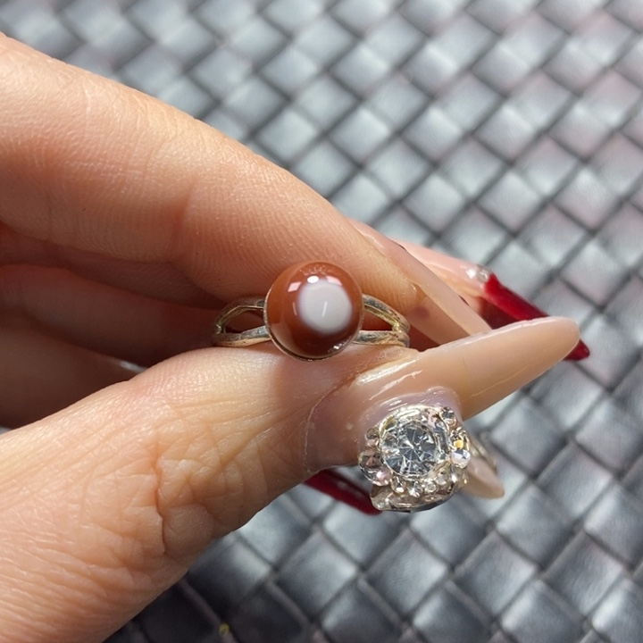 玛瑙/玉髓戒指未镶嵌